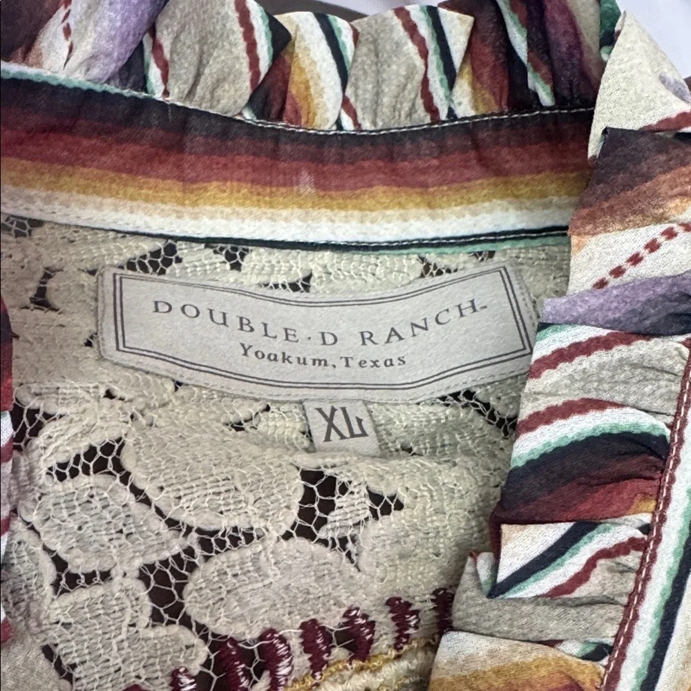 Double D Ranch Multicolor Ruffled Blouse - Picture 2 of 8